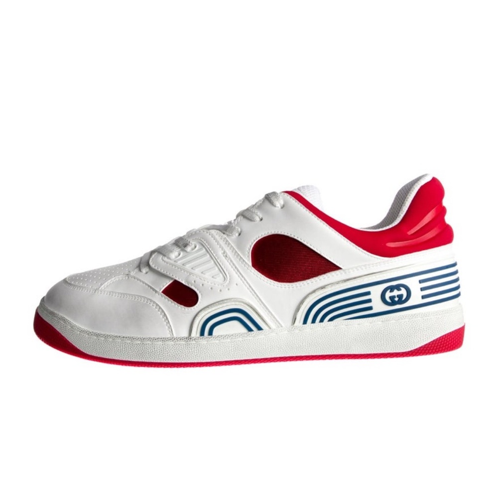 NWT Gucci Mens White and Red Sneakers US 12 - Picture 2 of 5